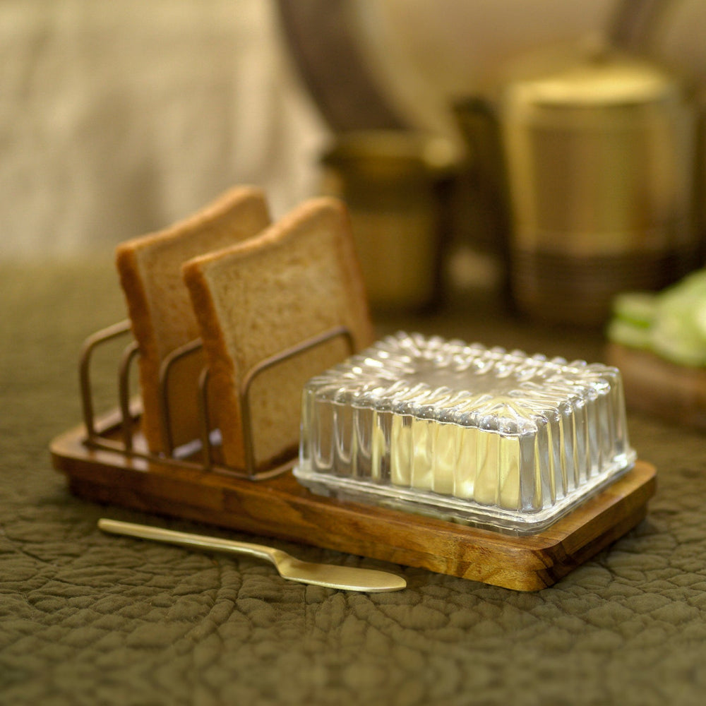 BAAGH BREAKFAST TOAST RACK with BRASS SPREADER