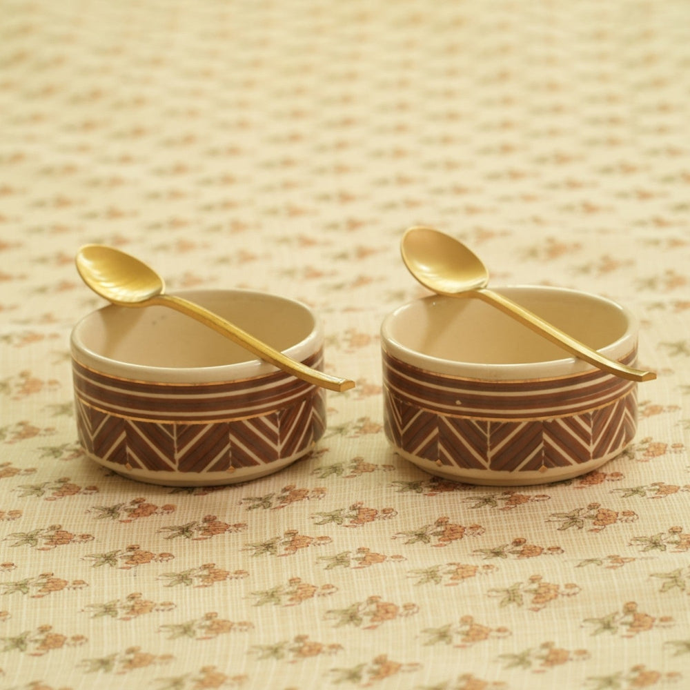 BARMER DESERT BOWL Set of 2 WITH SPOONS