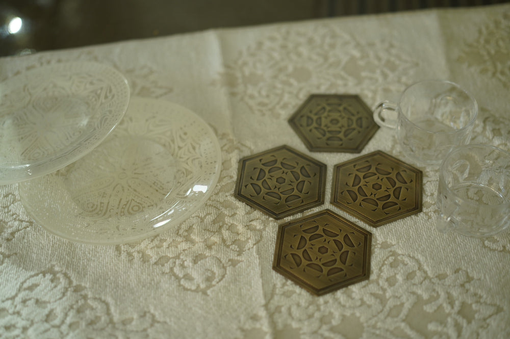 CALIGHAT COASTER ANTIQUE SET OF 4