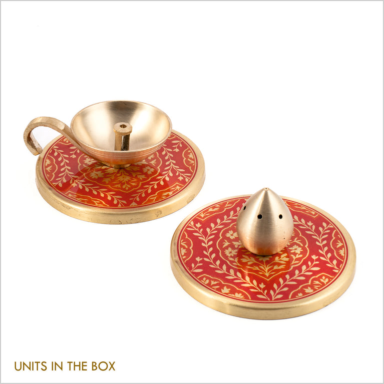 GIFT BOX: SANSKAR DIYA+INCENSE HOLDER