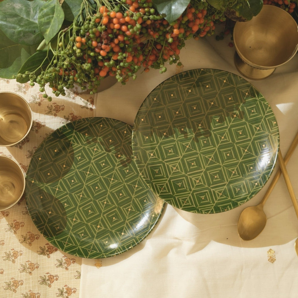 SINDHARI QUATER SNACK PLATE Set of 2