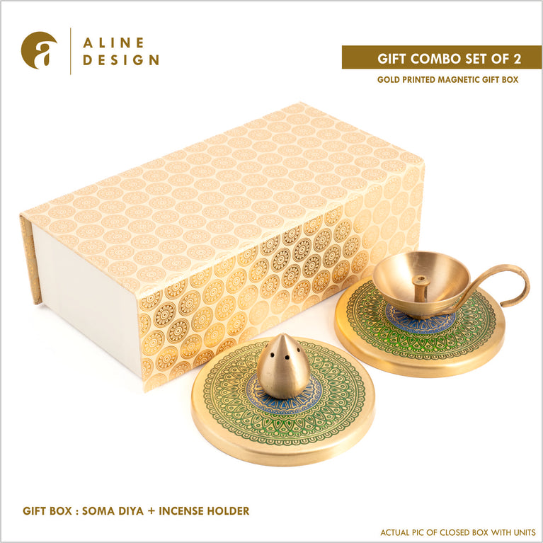GIFT BOX : SOMA DIYA + INCENSE HOLDER