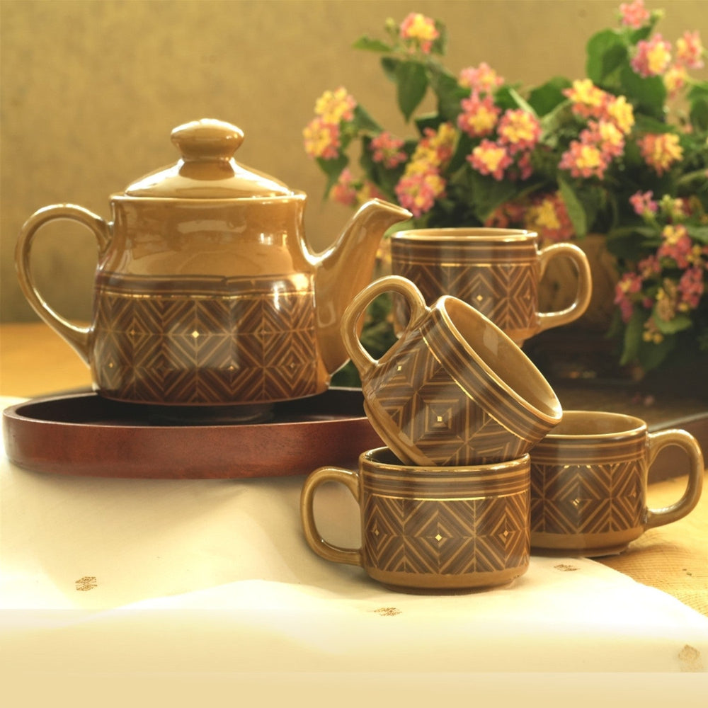 BARMER TEA SERVICE - TEA POT | 4 CUPS | TRAY